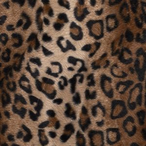 Velboa stof, panterprint met een streep verloop, bruin/lichtbruin/zwart. V4504.55