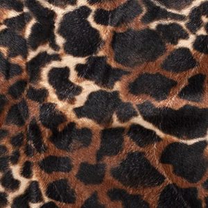 Velboa stof, giraf fantasieprint, bruin/zwart/crème. V4516.56