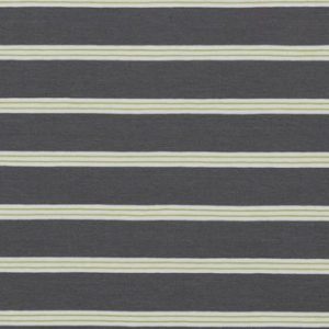 Tricot katoen stof, streep print, grijs/wit/lime. By Poppy Q1978