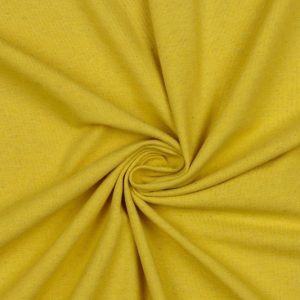 Linnen tricot stof, geel. Z0112
