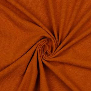 Linnen tricot stof, roest oranje. Z0107