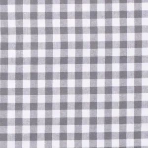 Katoen stof ruit, middengrijs met wit , 1.0R068
