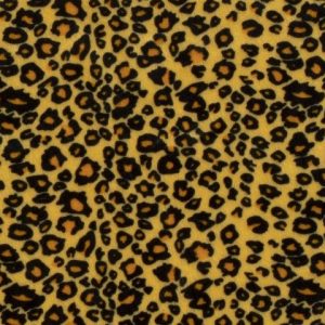 Velboa borg stof , panter print, geel. Q201