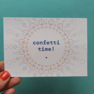 D.i.y. ansichtkaart voorbedrukt patroon Confetti