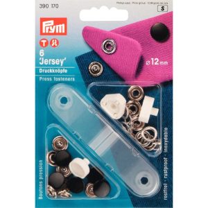 Prym Naaivrijedrukknopen 12mm, zwart, 390170.