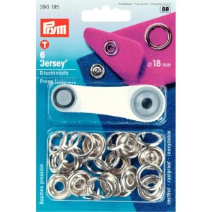 Prym Jersey Drukknopen 18mm, zilver, 390195.