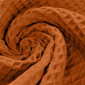 Wafeldoek stof, camel. WA1352