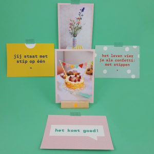 Stipstijl ansichtkaarten – set van 5