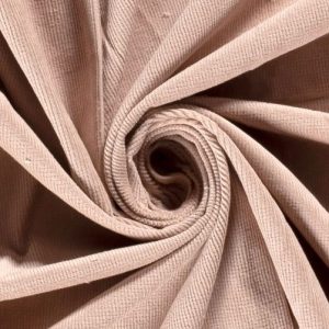Baby rib corduroy stretch stof, oud lichtroze. D0443