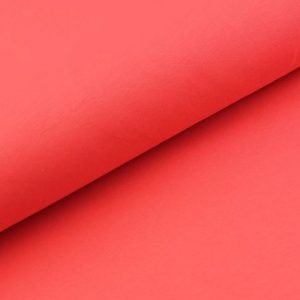 Joggingstof enkel gelust, french terry, sunkist koraal . BFT736