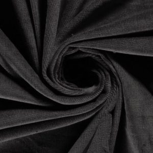 Baby rib corduroy stretch stof, antraciet. D0447