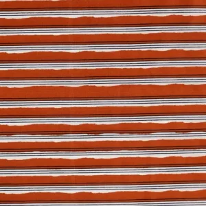 Batik poplin stof, streep motief, rood/wit/blauw. P491