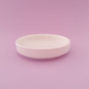 Bordje wit Ø8 cm opstaand randje