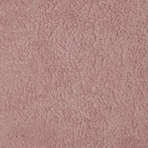 Borg teddy katoen stof, oud roze. X656