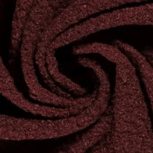 Bouclé stof, uni, bordeaux rood. Y486A