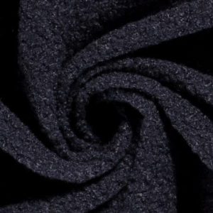Bouclé stof, uni, donkerblauw. X861
