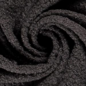 Bouclé stof, uni, donkergrijs. D0158