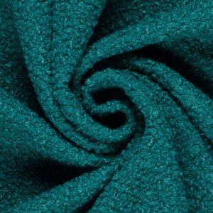 Bouclé stof, uni, petrol. X1011