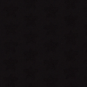 Breisel stof, sterren reliëf, zwart. W0479