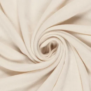 Breisel tricot stretch stof, soepel vallend, offwhite. Y197