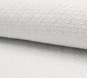 Broderie stof, opengewerkte bloemetjes, wit. P424