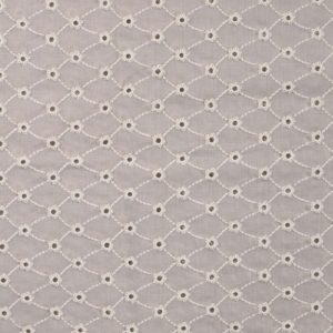 Broderie melange katoen stof, zand. Y153