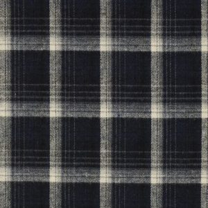 Brushed ruit stof, soepel vallend, donkerblauw/crème. Y433