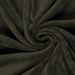 Coral fleece stof, legergroen. CF127