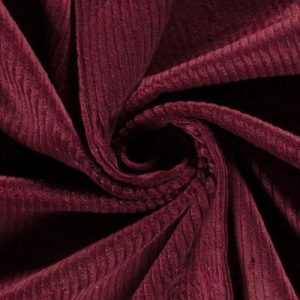 Corduroy rib stof, stretch, bordeaux. D0459