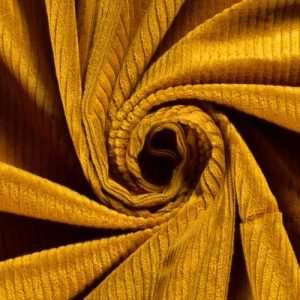 Corduroy rib stof, stretch, okergeel. D0438