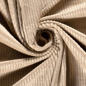 Corduroy rib stof, stretch, zand. GSRN052