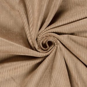 Corduroy rib stof, stretch, beige. GSRN053