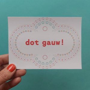 D.i.y. ansichtkaart voorbedrukt patroon Dot gauw