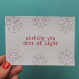 D.i.y. kaart voorbedrukt patroon Dots of Light