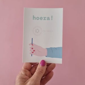 D.i.y. kaart voorbedrukt patroon Hoera