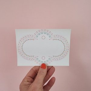 D.i.y. kaart voorbedrukt patroon Dot gauw