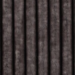 Faux fur bont stof, streep reliëf, grijs. X696