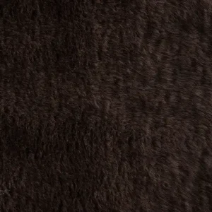 Faux fur bont stof, 2 tone, donkerbruin. P195