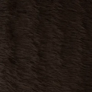 Faux fur bont stof, lang harig, donkerbruin. P192