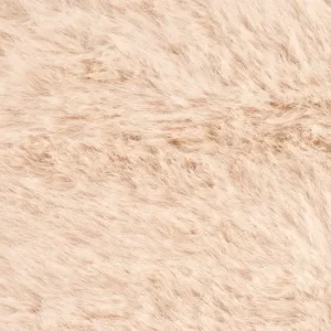 Faux fur bont stof, lang harig, zand. P193