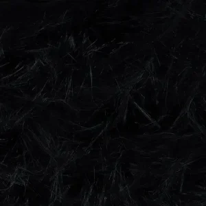 Faux fur bont stof, lang harig, zwart. P190