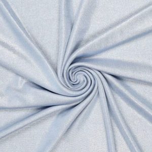 Fijne jersey breisel stof, foliedruk glans, lichtblauw. X260