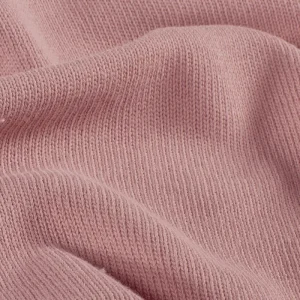 Fijne katoen breisel stof, oud roze. Y960