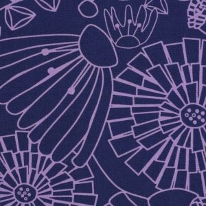 Fijne poplin katoen stof, eden Nerida Hansen, navy blauw. X1298