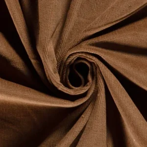 Fijne rib stretch stof, camel. FSRN153