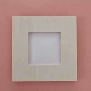 NIEUW: fotolijst hout vierkant 15.8 x 15.8 cm