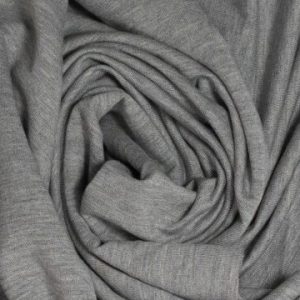 French terry stof, bamboo knit melange, lichtgrijs. C722