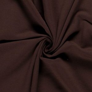 Jogging stof, french terry enkel gelust, donkerbruin,JG058