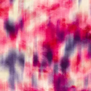 French terry stof, tie dyeprint, roze/fuchsia/paars. P126
