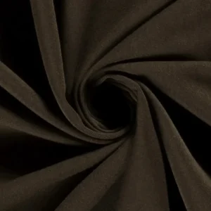 Gabardine stof, effen donkerbruin. NC058